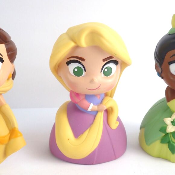 Disney Parks Princess Bath Toy Set Belle Cinderella Tiana Rapunzel Jasmine - Picture 5 of 11